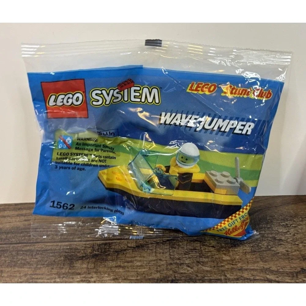 Complete Set Of 4 Kellogg's Lego Stunt Club Sealed Packs Glider Blaster Jumper